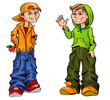 Two teen boys