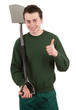 Man with a spade