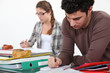 students studying