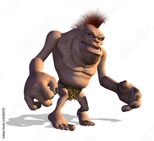 Illustration: Caveman with a Devious Grin Caveman with a Devious Grin
