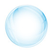 Glass sphere isolated on white