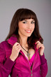 Foto: Beauty Portrait. Beautiful woman on a grey background Beauty Portrait. Beautiful woman on a grey background