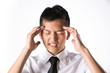 Man holding his head in distress
