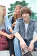Teenagers on the steps