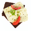 Bärlauchkäse auf Schwarzbrot