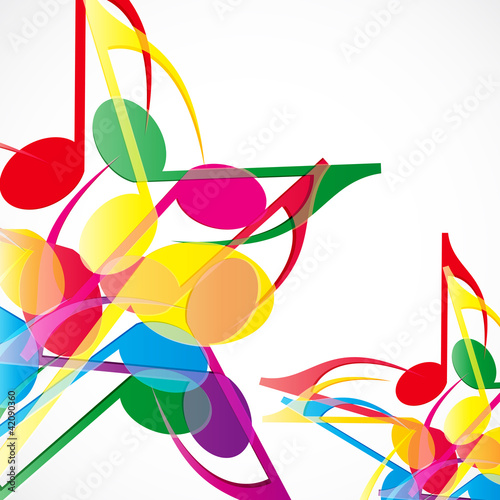 Vektor: Music stars background. Colorfull music notes. Music stars background. Colorfull music notes.