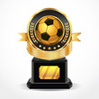 Soccer Golden Award Medals. vector illustration