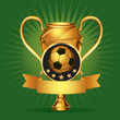Soccer Golden award Medals. vector illustration