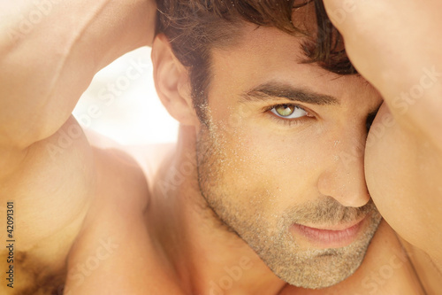 Photo: Beautiful man up close Beautiful man up close