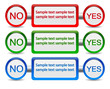 Vector: Yes and No buttons Yes and No buttons
