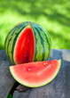 water melon on wooden table