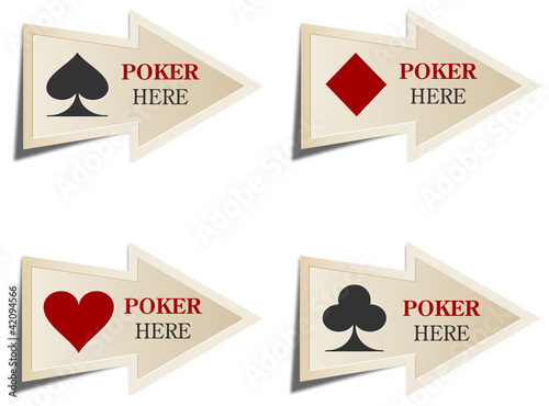 Vector: Casino arrows. Poker here Casino arrows. Poker here