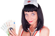 Sexy nurse with a stethoscope