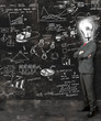 Businessman reflect on new ideas