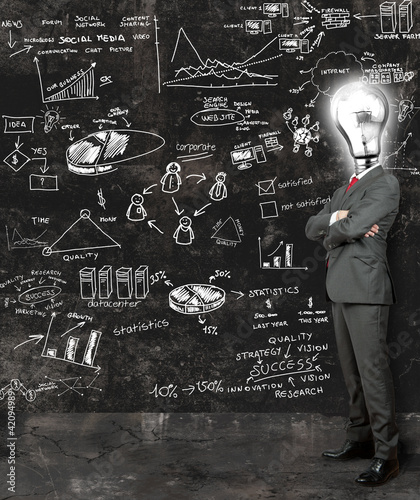 Foto: Businessman reflect on new ideas Businessman reflect on new ideas