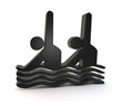 Illustration: synchronschwimmen synchronised swimming symbol 3d synchronschwimmen synchronised swimming symbol 3d