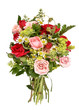 Blumenstrauß mit Rosen, isoliert