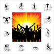 Vector: Set. Icons for sports championships Set. Icons for sports championships