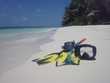 snorkeling set on beach