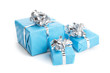 Bunte Geschenke zu Weihnachten und Geburtstag mit Textfreiraum f