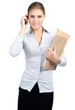 Business woman on cell phone