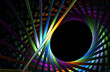 Illustration: spirally arranged rainbow tubes forming a frame spirally arranged rainbow tubes forming a frame