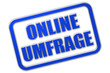 Stempel blau glas ONLINE UMFRAGE