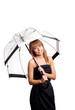 Photo: woman holding umbrella woman holding umbrella