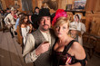 Foto: Cowboy and Showgirl Drinking Cowboy and Showgirl Drinking