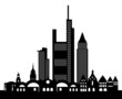 Frankfurt Skyline bekannte Gebäude detailliert