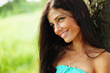 Beautiful Healthy Woman over Nature background