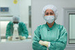 Lab personnel at work in medicine industry