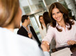 Businesswoman checking in a hotel