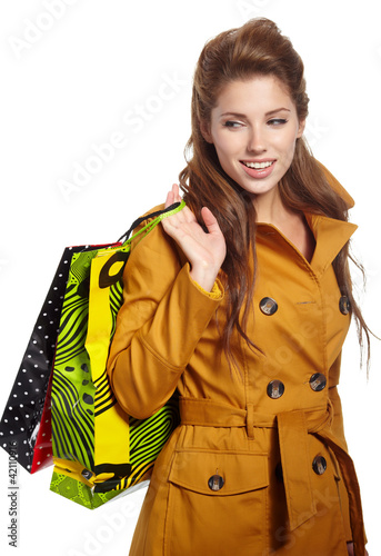 Foto: Woman and autumn shopping Woman and autumn shopping