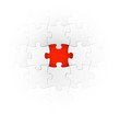 Vector background made from white puzzle pieces