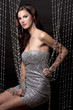Photo: brunette and silver dress brunette and silver dress