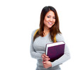 Student girl with book.