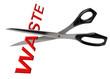 Cutting waste, isolated