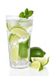 cocktail with lime and mint