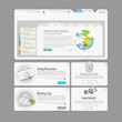 Vektor: Website template menu elements with icons: Image slider Website template menu elements with icons: Image slider