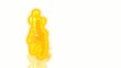 golden Microscope Isolated With a white background