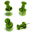 pushpin drawing pin thumbtack, design element set