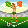Ireland girl soccer fan