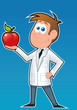 Dietitian and apple