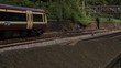 Scottish train passing, after leaving the station