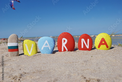 Photo: Varna, Bulgaria, souvenir on colourful stones Varna, Bulgaria, souvenir on colourful stones