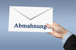 Abmahnung, Brief