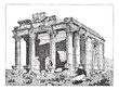 Temple of Diocletian, Palmyra, Syria, vintage engraving.