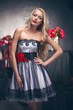 Beautiful blond model posing