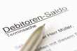 Brief mit Debitoren-Saldo